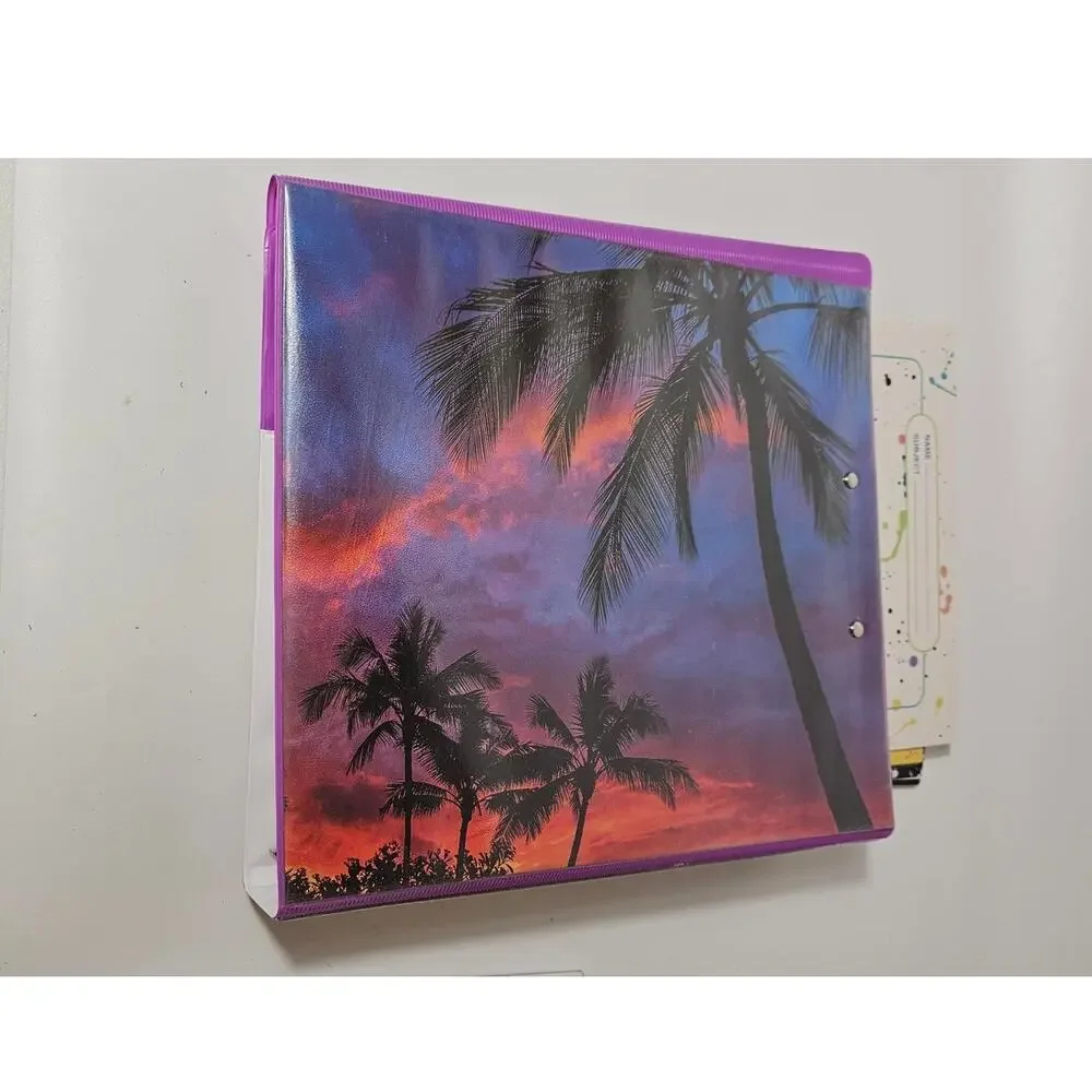 2022–2024 Mead Trapper Keeper Binder with 6 Folders – Retro 80s Style Palms